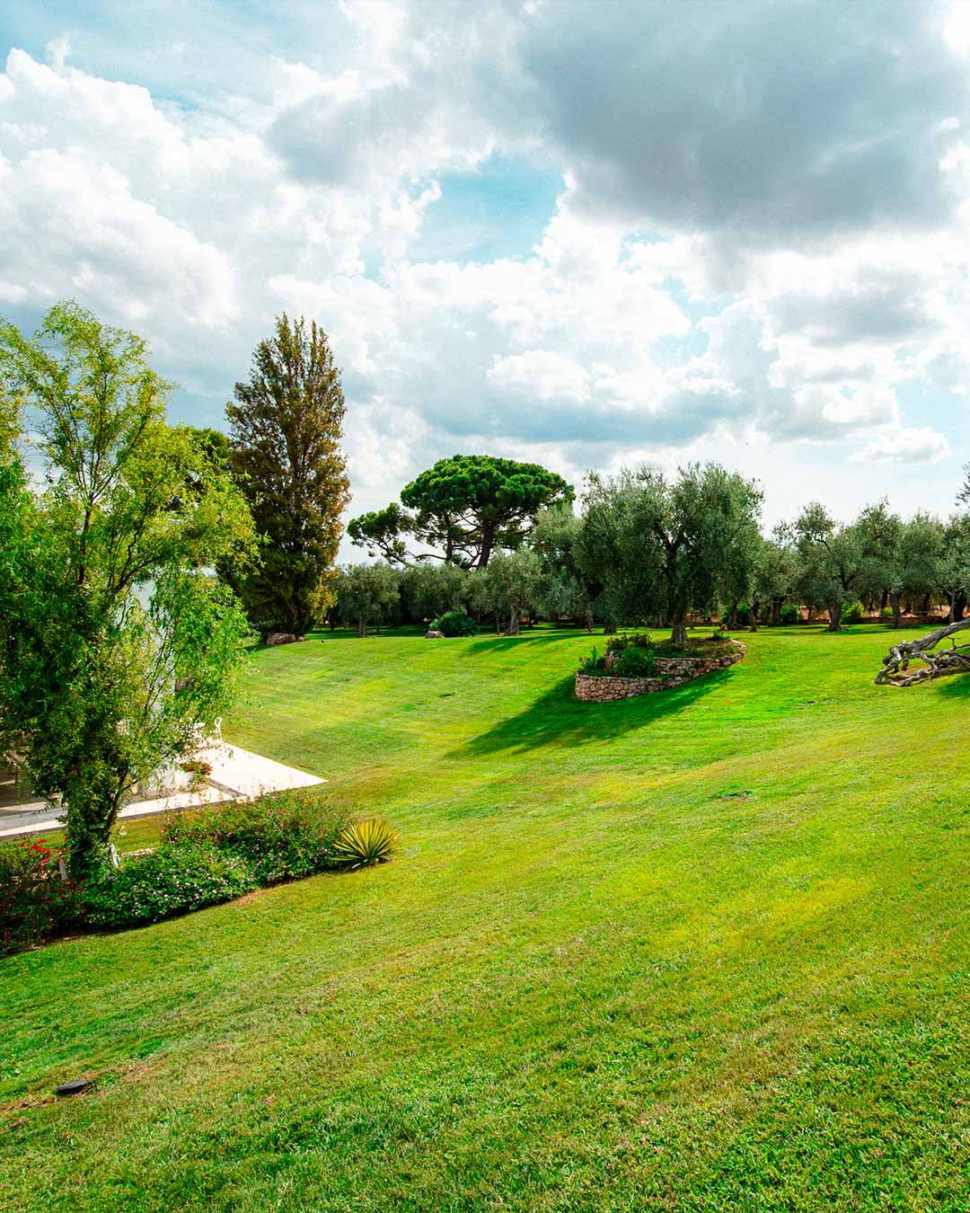 Allestimento di un matrimonio elegante a Villa Ciccorosella in Puglia